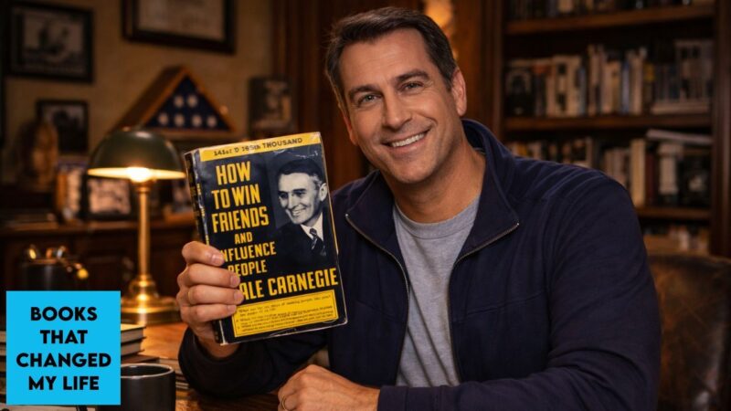 Rob Riggle discussing How to Win Friends and Influence People by Dale Carnegie