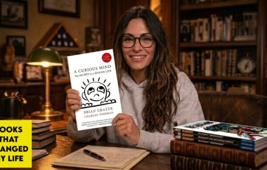 Sarah Shahi discussing A Curious Mind on Books That Changed My Life podcast