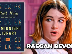 Raegan Revord discussing The Midnight Library and how the book changed her perspective on fear, regret, and second chances