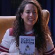 comedian Caitlin Peluffo reflecting on honesty vulnerability and stand-up comedy through Ophira Eisenberg's memoir