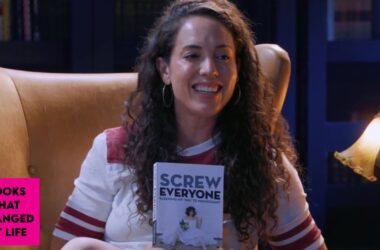 comedian Caitlin Peluffo reflecting on honesty vulnerability and stand-up comedy through Ophira Eisenberg's memoir