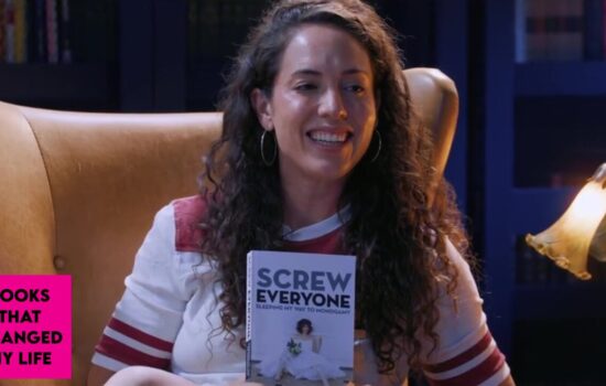 comedian Caitlin Peluffo reflecting on honesty vulnerability and stand-up comedy through Ophira Eisenberg's memoir