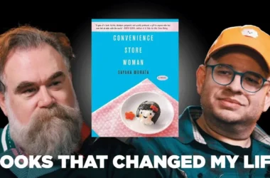 comedian Mike Drucker reflecting on identity and societal expectations through Sayaka Murata's novel