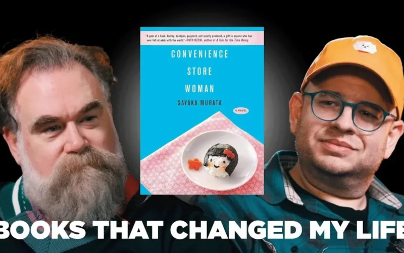 comedian Mike Drucker reflecting on identity and societal expectations through Sayaka Murata's novel